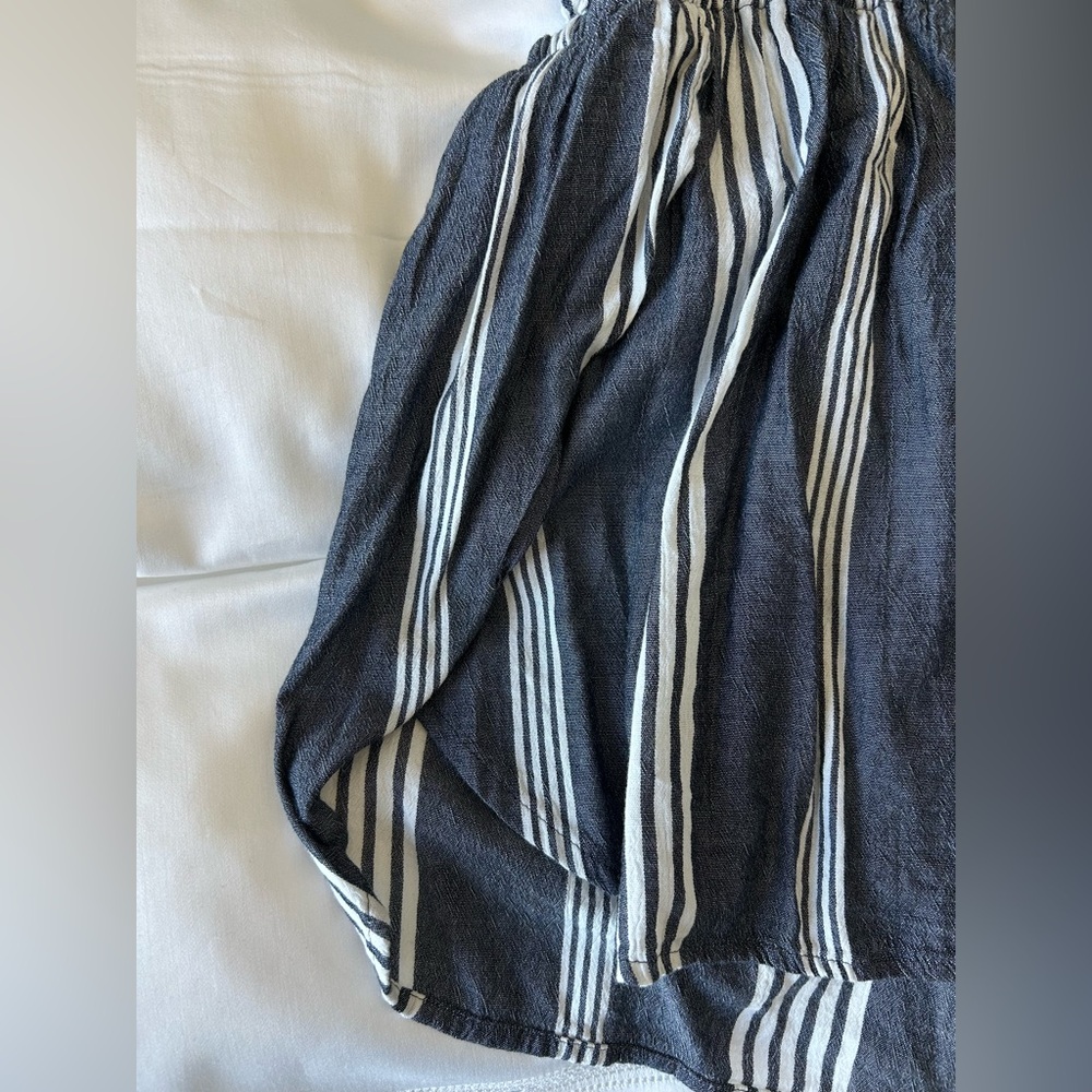 NWT Abercrombie & Fitch coverup romper. Sz large. Charcoal grey/white. Open back - Picture 14 of 16